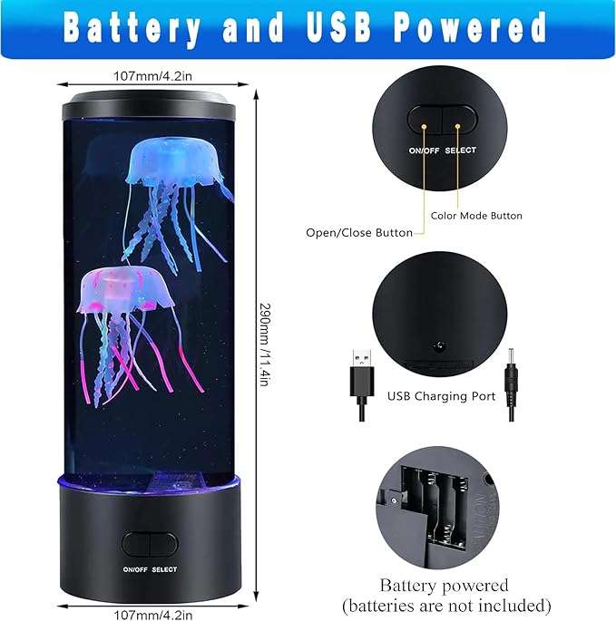 LED Jellyfish Aquarium Colorful Lamp