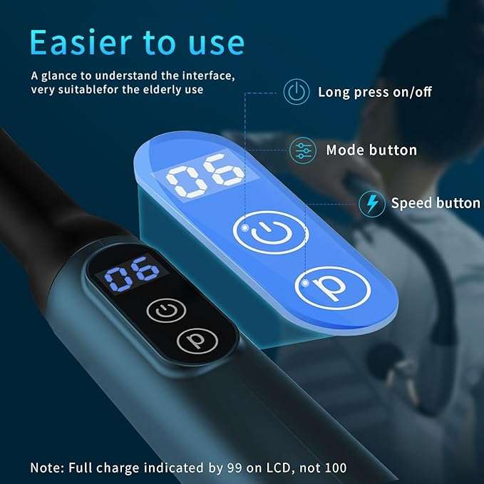 Massage Gun Deep Tissue  Handheld Percussion Massager with Display Screen, 12MM Portable