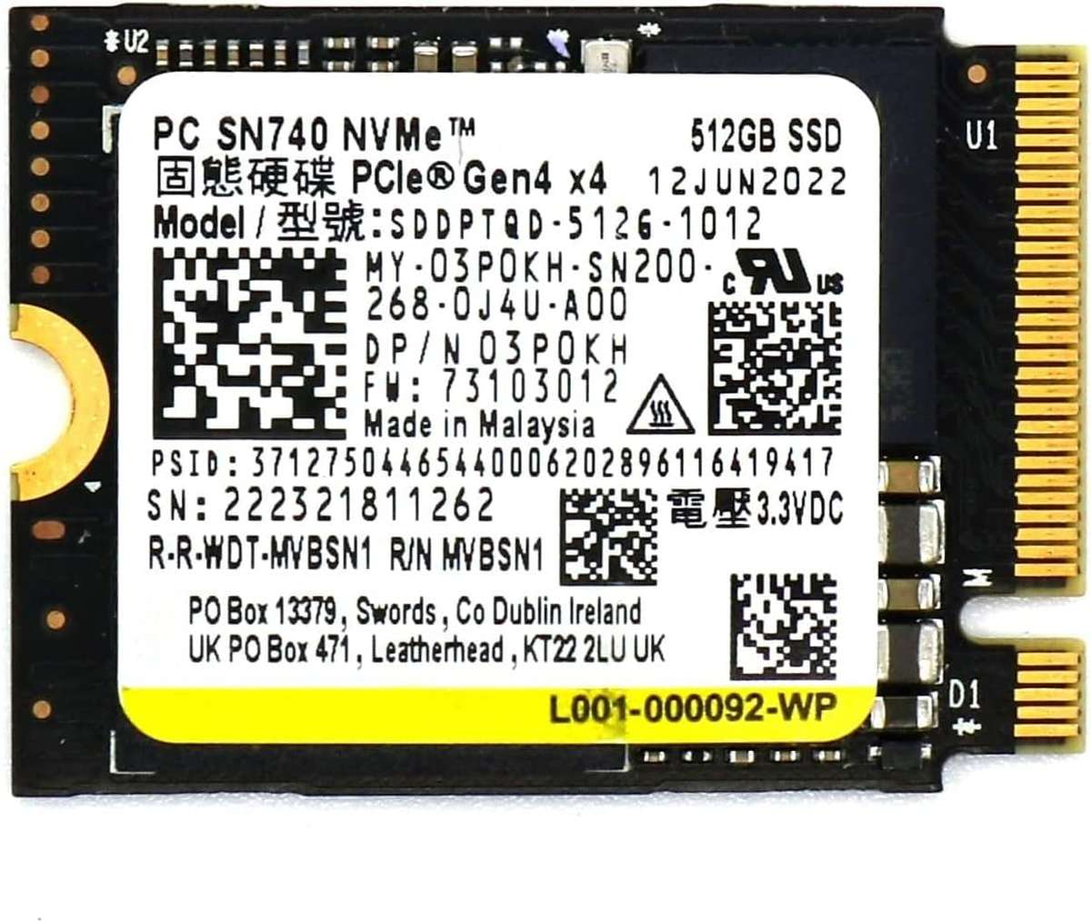 Western Digital SN740 512gb PCIe Gen4 x4 NVME SSD