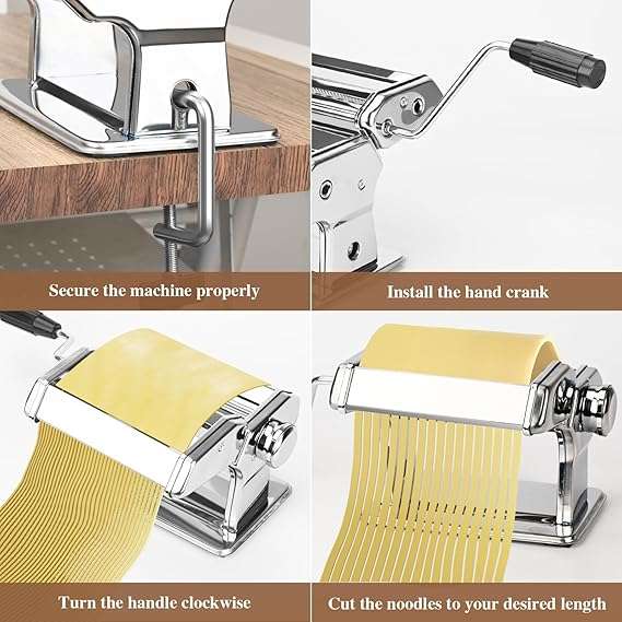 Detachable Stainless Steel Manual Pasta Machine