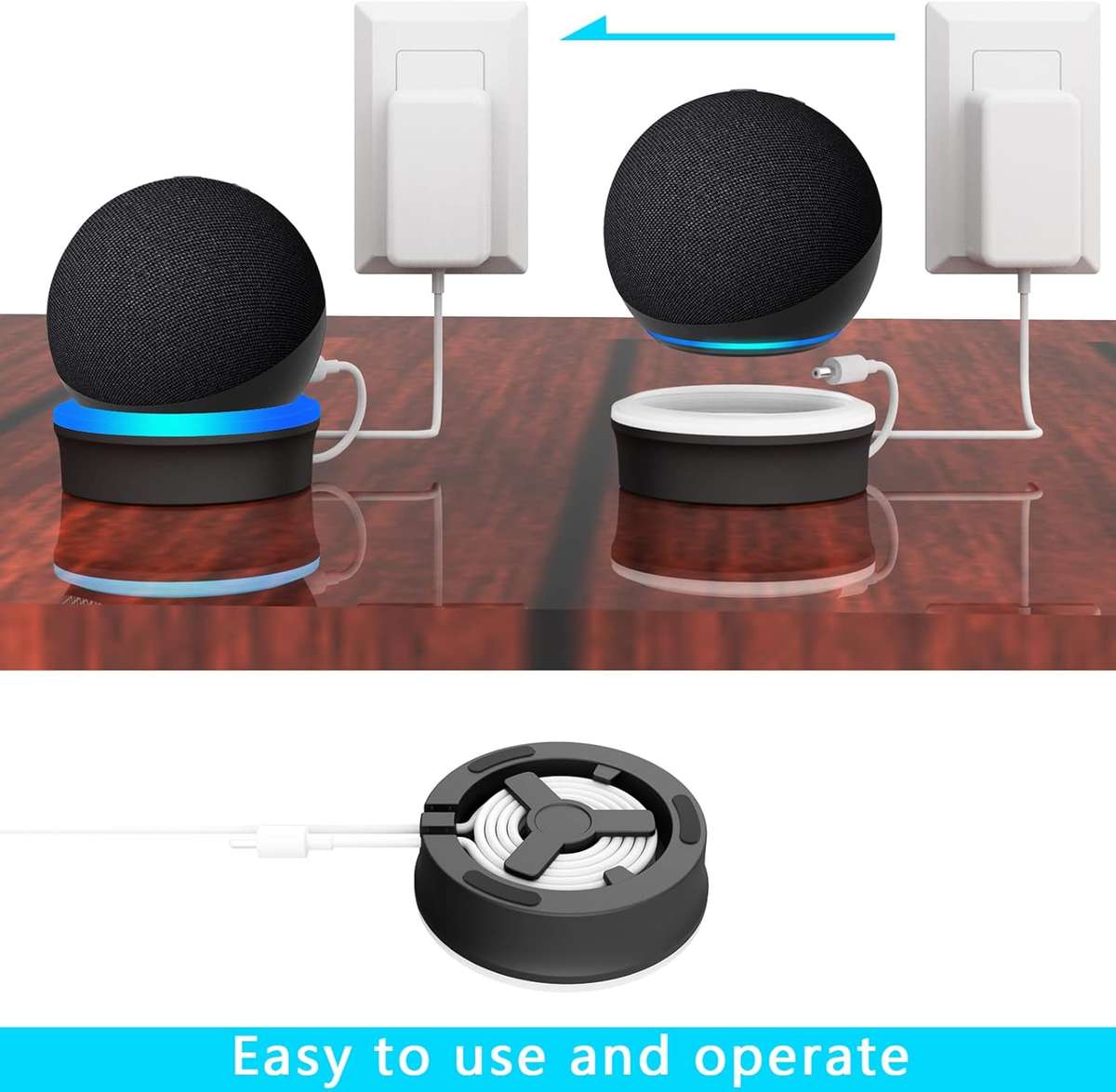 Amazon Echo Dot  (Gen 5) - Smart Home Assistant feat. Alexa including Cable Holder Stand