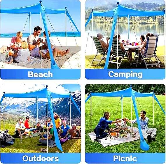 300 cm x 300 cm Stretch Tent for Beach and Picnics