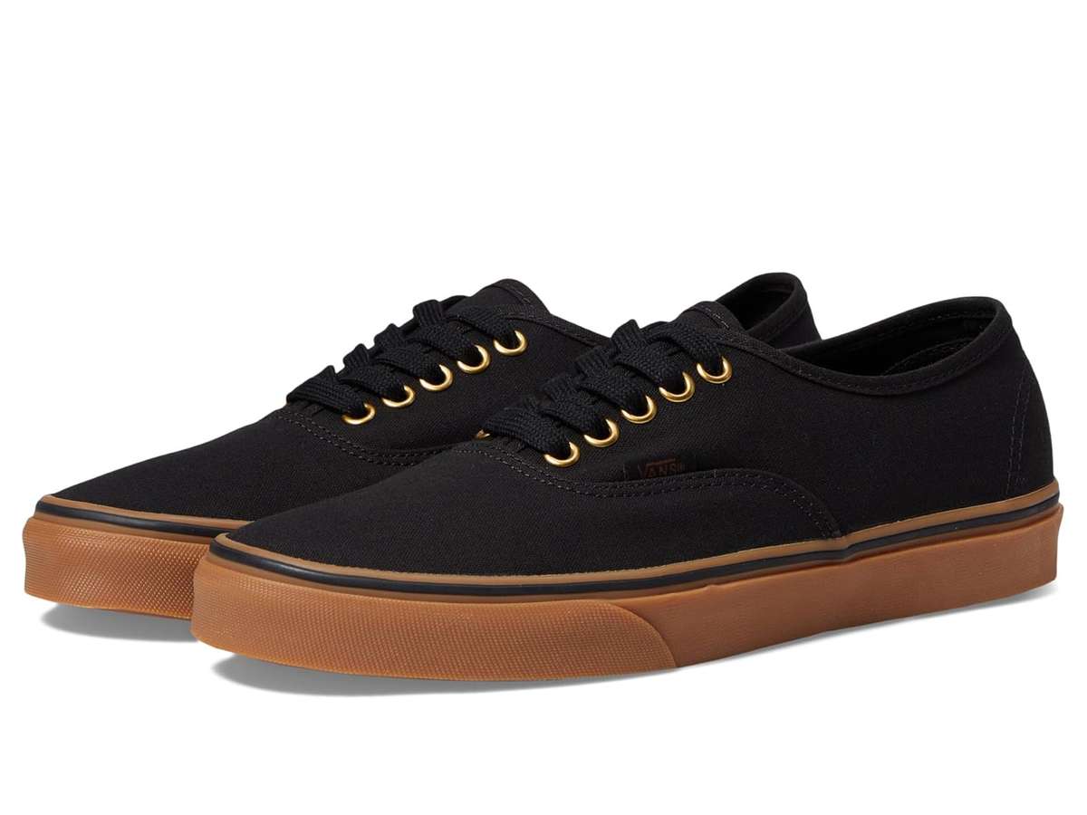 VANS AUTHENTIC BLACK RUBBER SNEAKERS