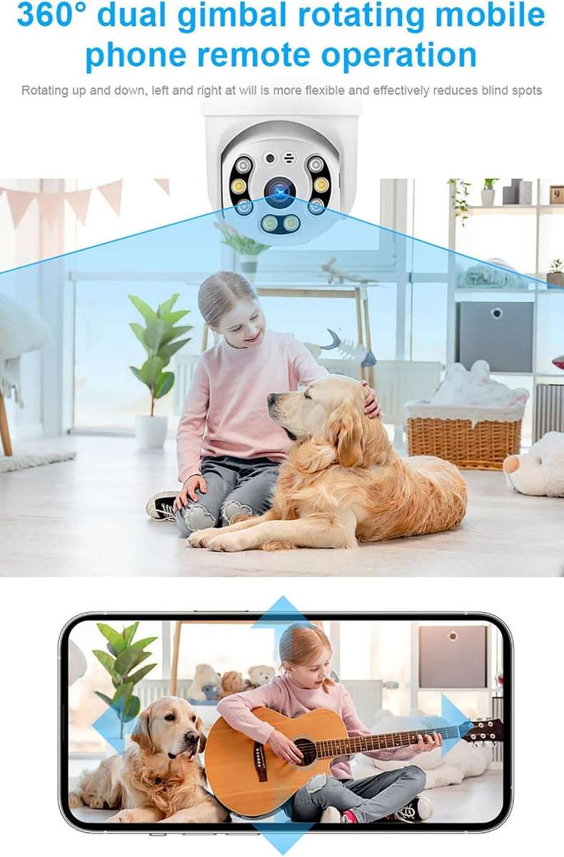 Wireless Security Camera Outdoor WiFi, Siren Alarm Spotlight Outdoor Camera Wireless Battery Powered