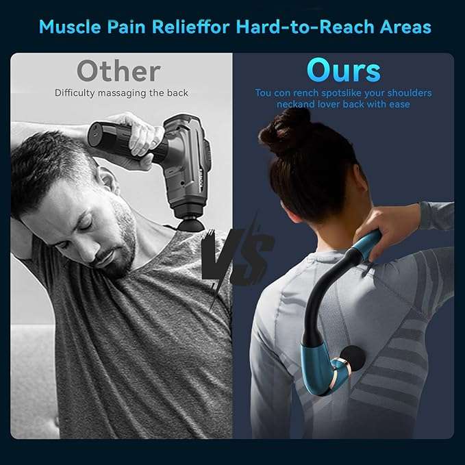 Massage Gun Deep Tissue  Handheld Percussion Massager with Display Screen, 12MM Portable