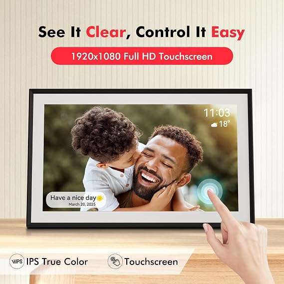 BezosMax 15.6 Inch WiFi Digital Picture Frame