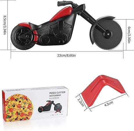 Motorcycles Pizza Cutter, Motorcycle Pizza Cutter, Stainless Steel Pizza Knife Two Wheeled, Novelty