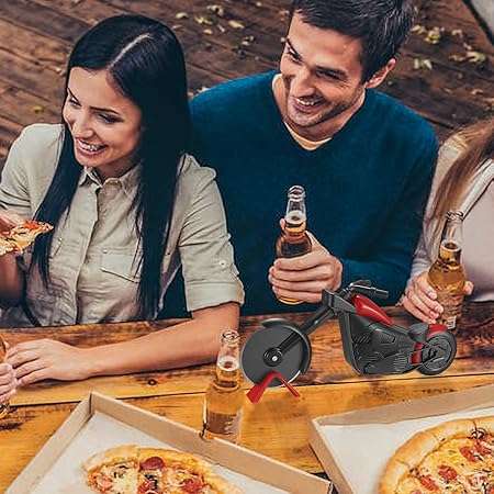 Motorcycles Pizza Cutter, Motorcycle Pizza Cutter, Stainless Steel Pizza Knife Two Wheeled, Novelty