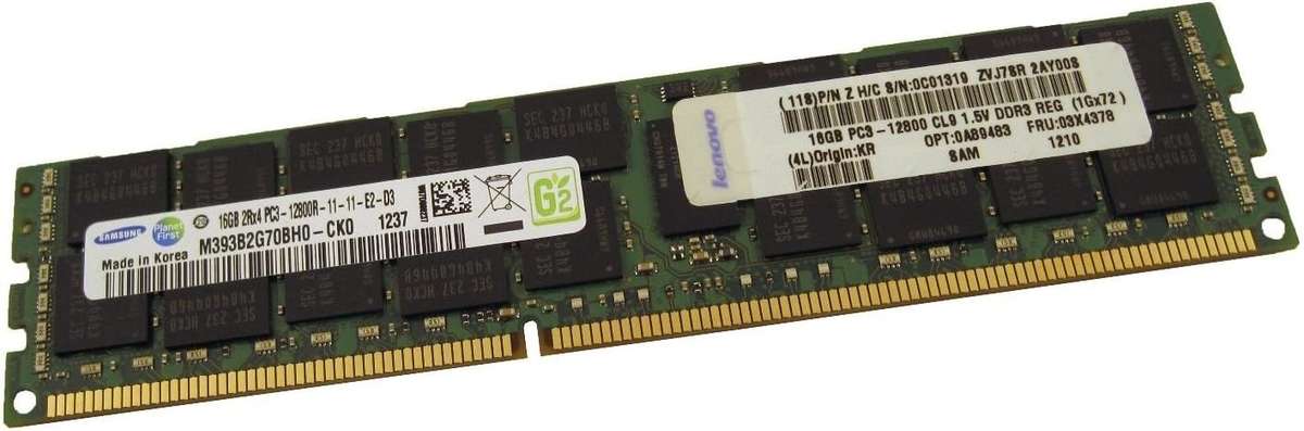 Samsung 16GB PC3L-12800R DDR3-1600MHz ECC Server Ram