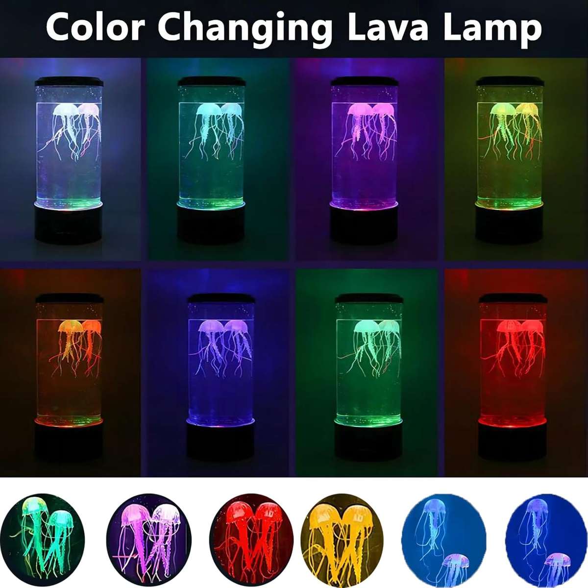 LED Jellyfish Aquarium Colorful Lamp