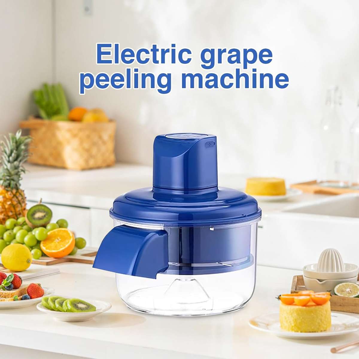 Electric Grape Peeling Machine,Automatic Small Fruit Tomato Peeler Tool,Fully Automatic Peeling Mach