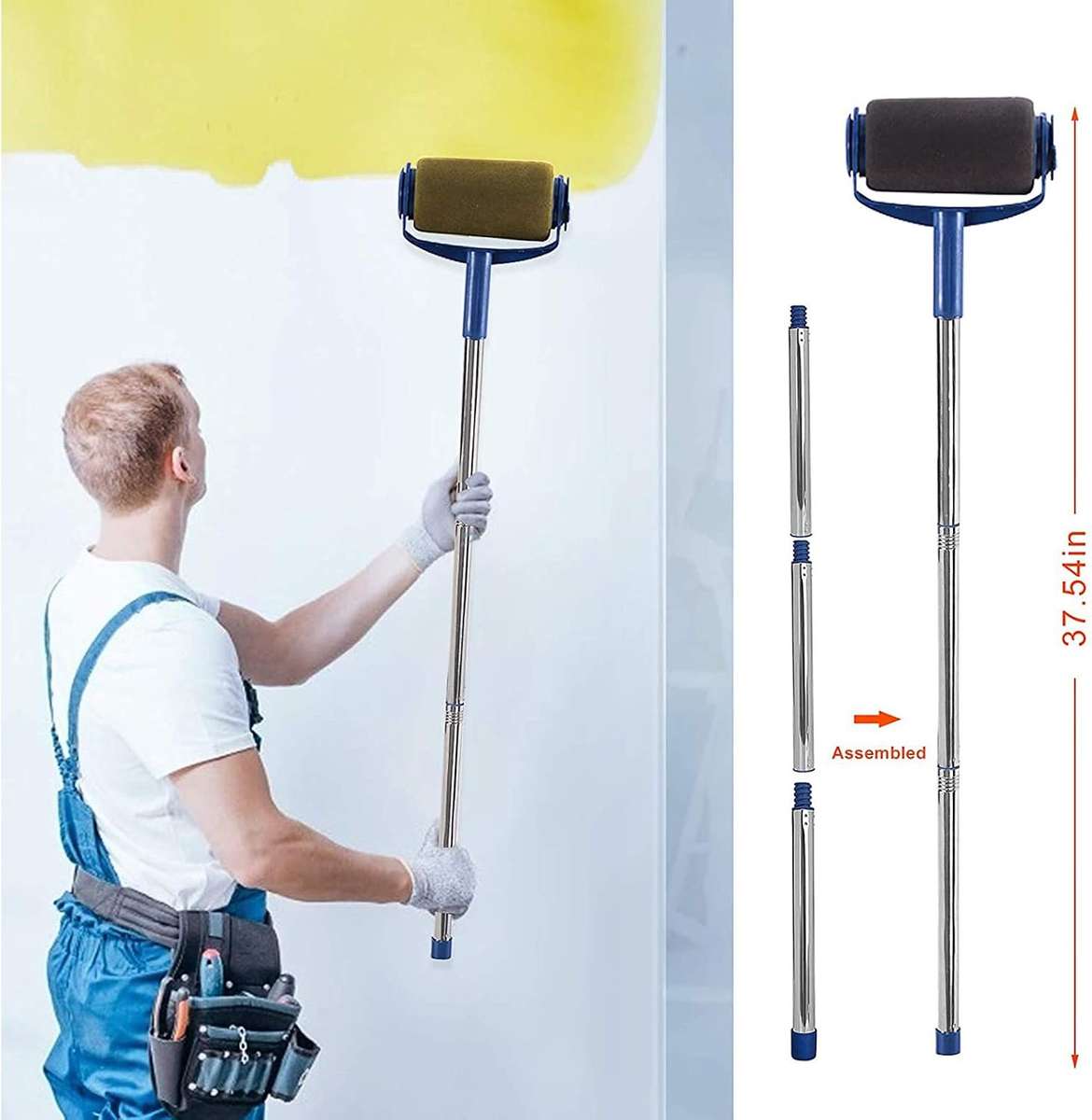9PCS Universal Paint Roller Kit, Applicator for Painting Walls and Ceilings,DIY Wall Printing Brush