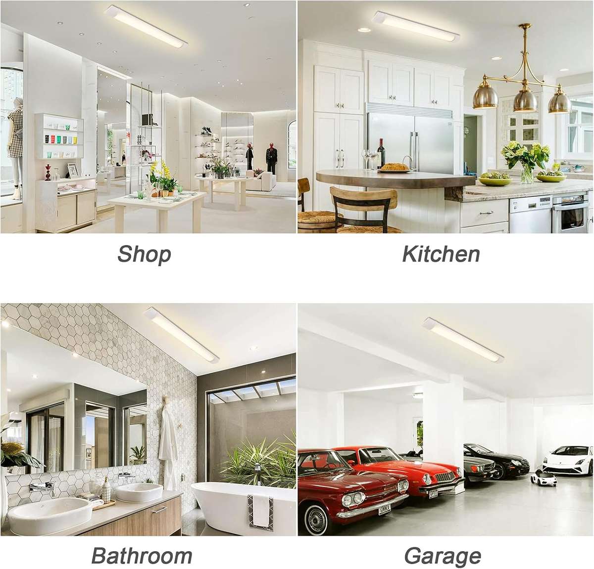 1.2m Frosted LED Batten Ceiling Light - 36Watt