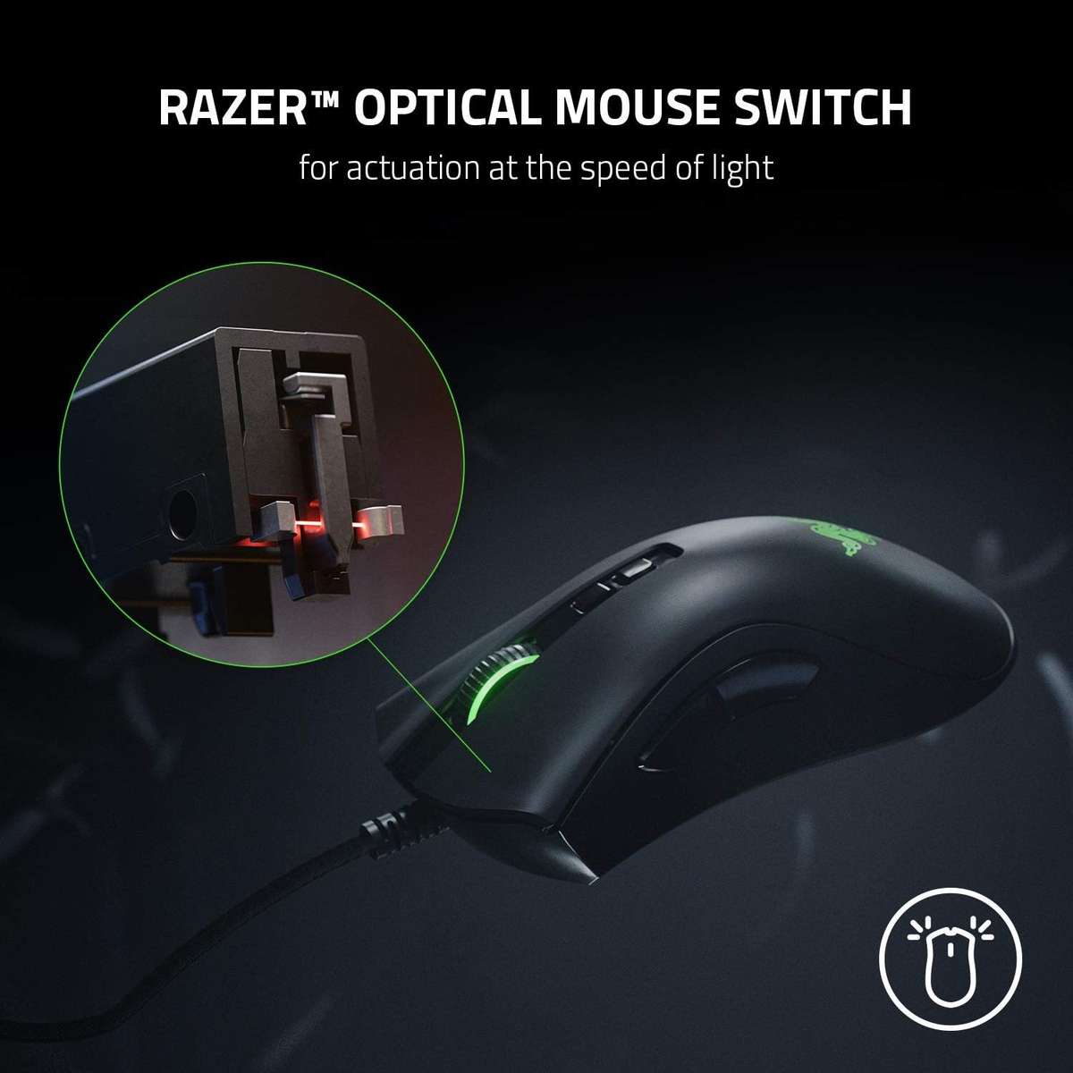 Razer DeathAdder V2 Gaming Mouse: 20K DPI Optical Sensor - Fastest Gaming Mouse Switch - Chroma RGB
