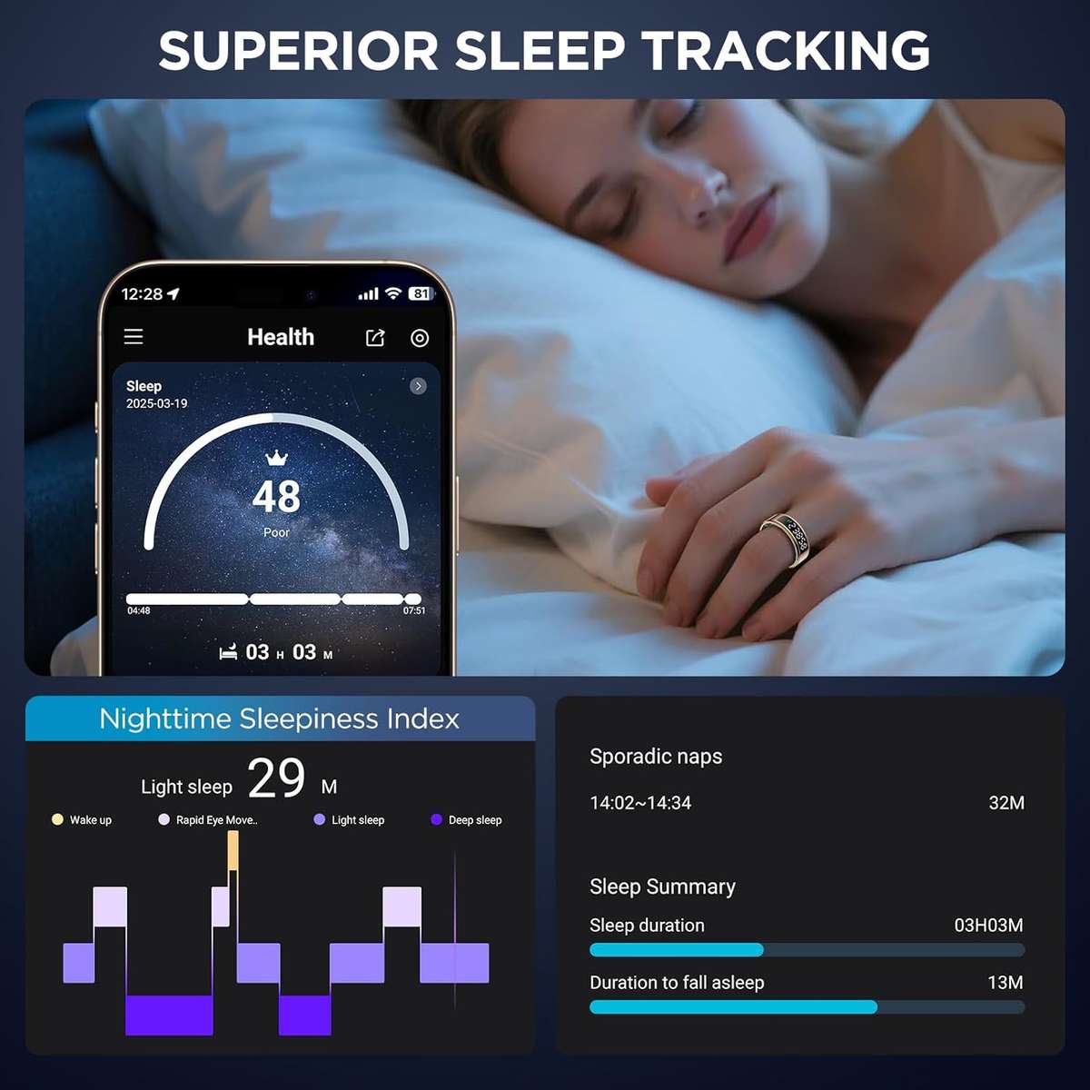 Men's Smart Ring - Fitness and Health Tracker