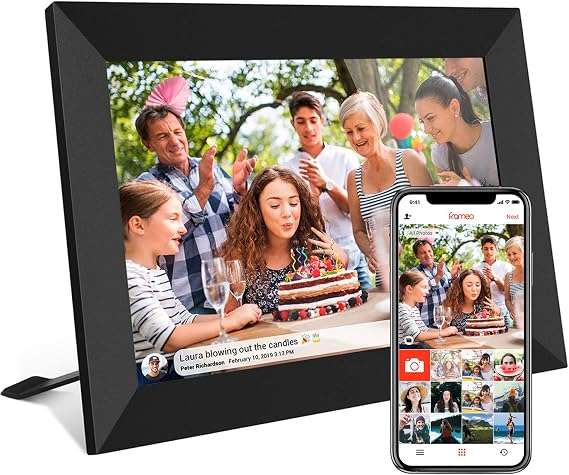 32GB FRAMEO 10.1 Inch Smart WiFi Digital Photo Frame - White