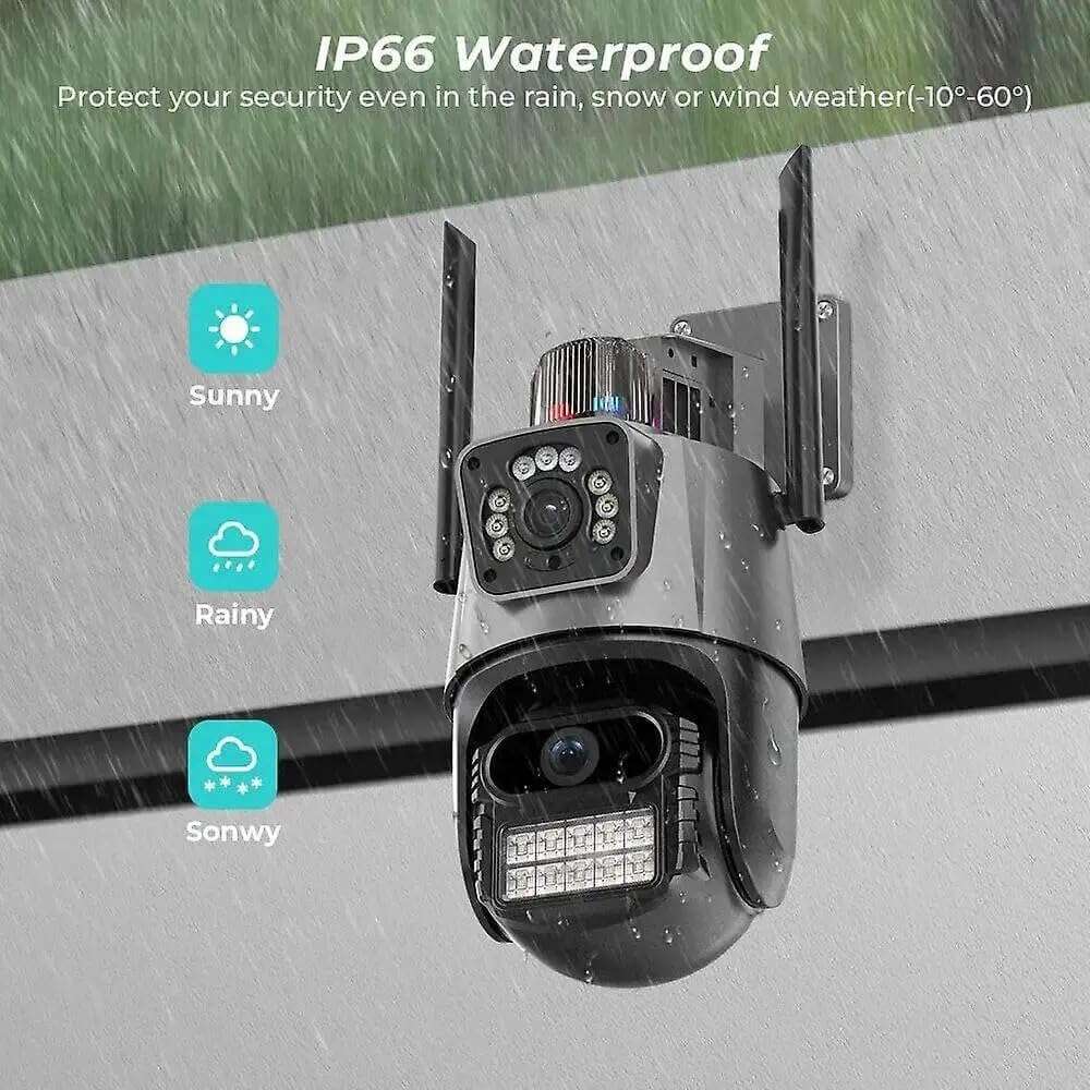 8K Ultra HD Dual-Lens Screen Camera System with 4x Zoom, Two-Way Audio & AI Tracking