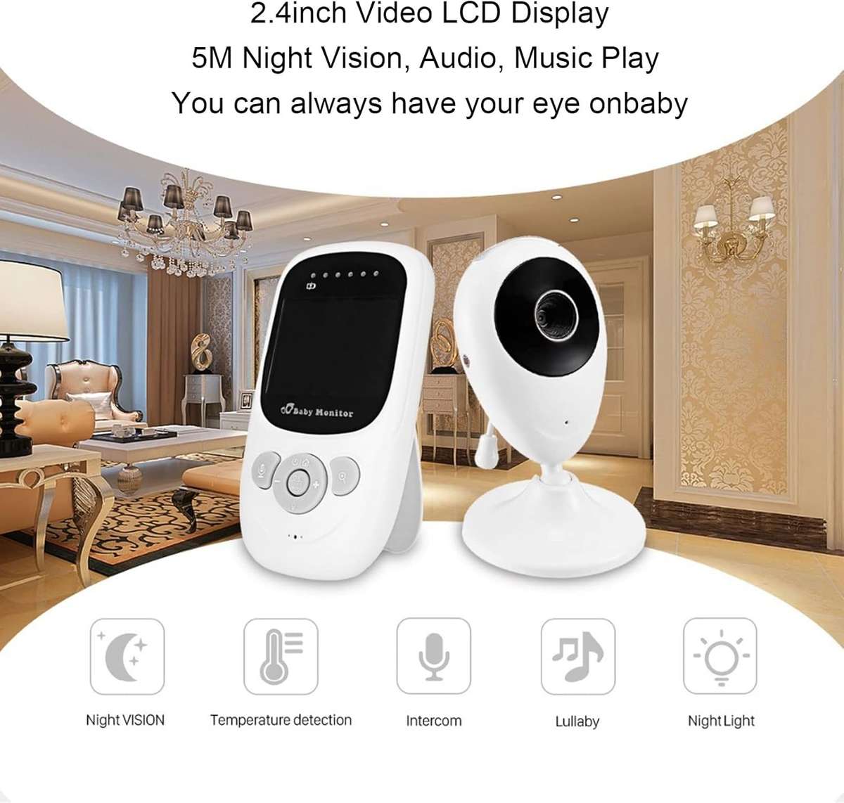 Video Wireless Baby Monitor 2.4 TFT LCD