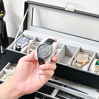 Imported Leather Watch Box Functional and Stylish Storage Box for Precious Watches