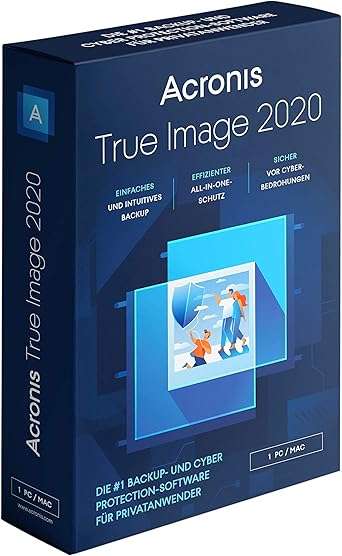 Acronis True Image Backup Software 2020 PC, Android, Mac, iOS - (1 Device, Lifetime)