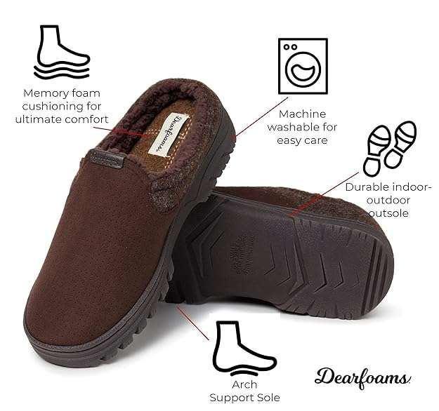 Dearfoams Memory Foam Slippers