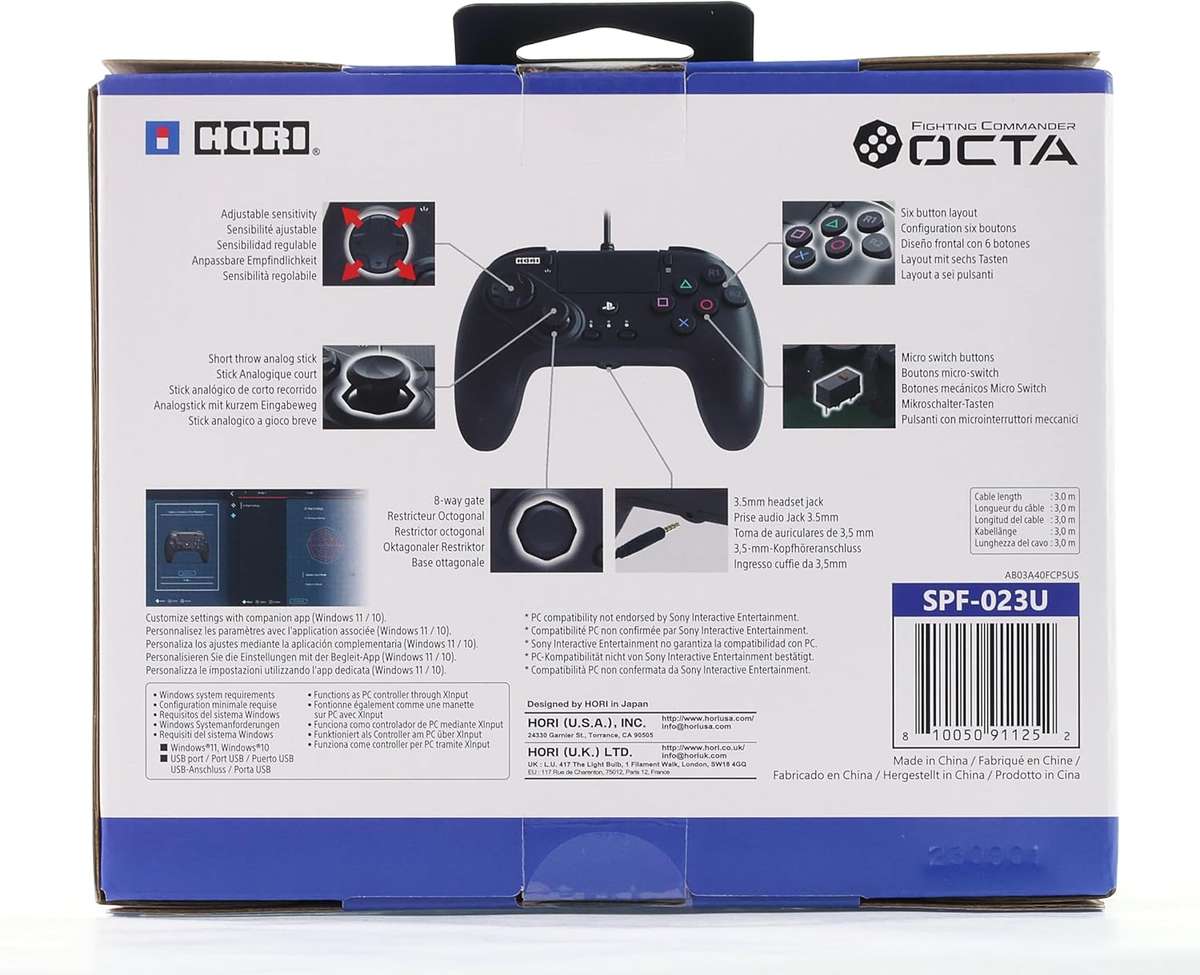 HORI Fighting Commander OCTA Pro Controller - PS5/PS4/PC