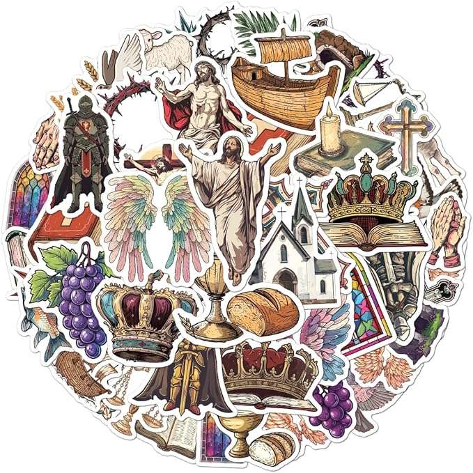 50 Pcs Bible Christian Stickers