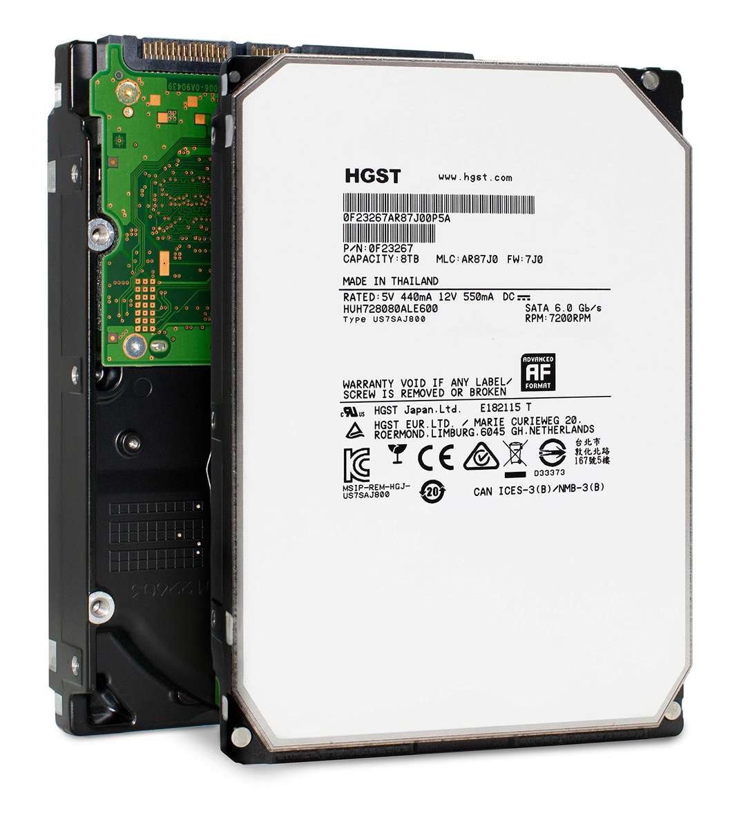 8TB SATA HGST Ultrastar/8TB 7200 RPM 128MB Cache SATA 6.0Gb/s 3.5` Inch