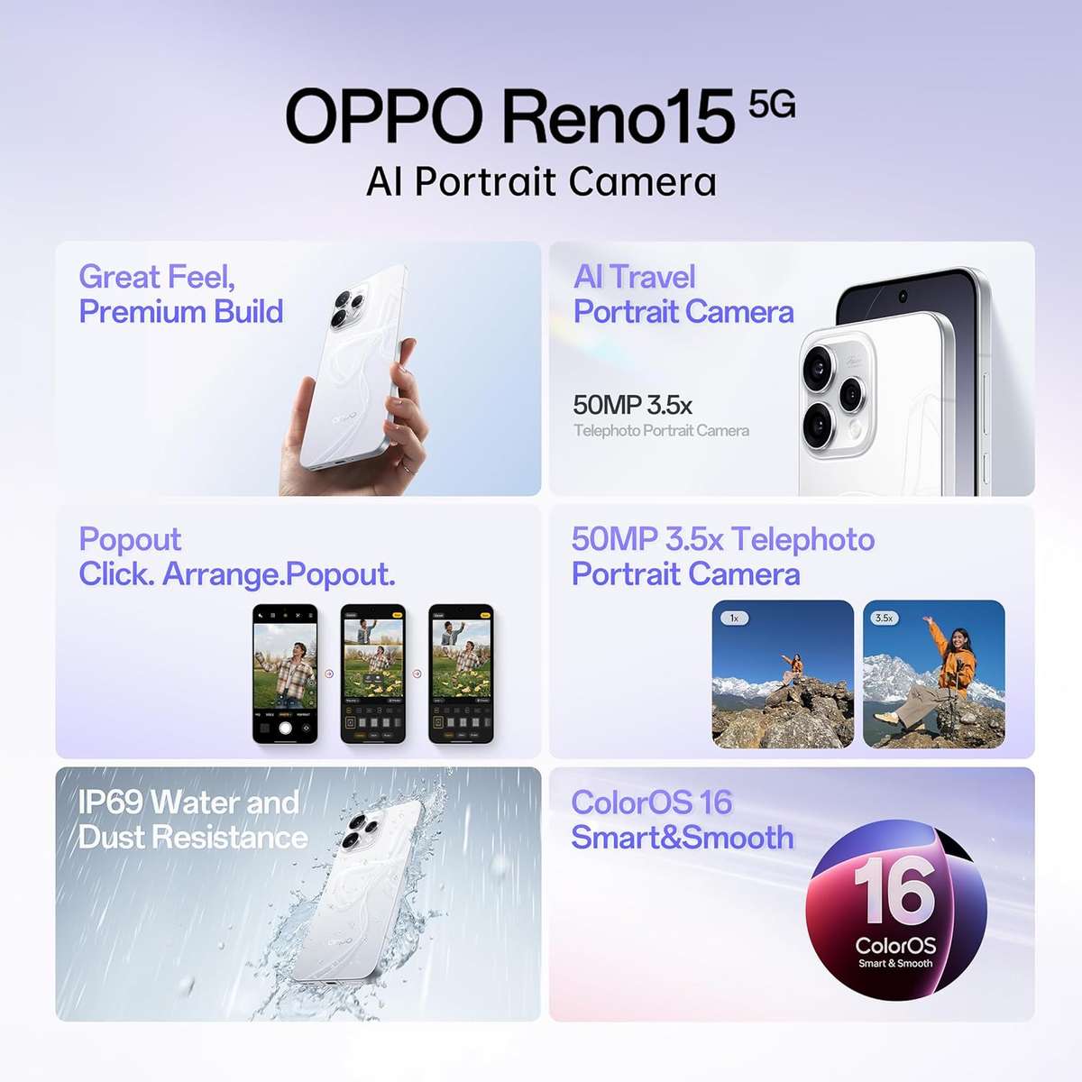 OPPO Reno15 5G 256GB Dual SIM - Mixed Colours