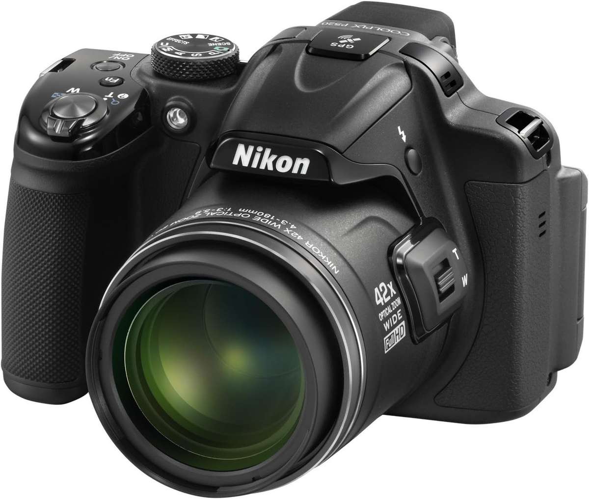 Nikon Coolpix P520 Camera - Black (18.1MP, 42xZoom, 24mm Wide Lens) 3.2 inch LCD Digital Camera