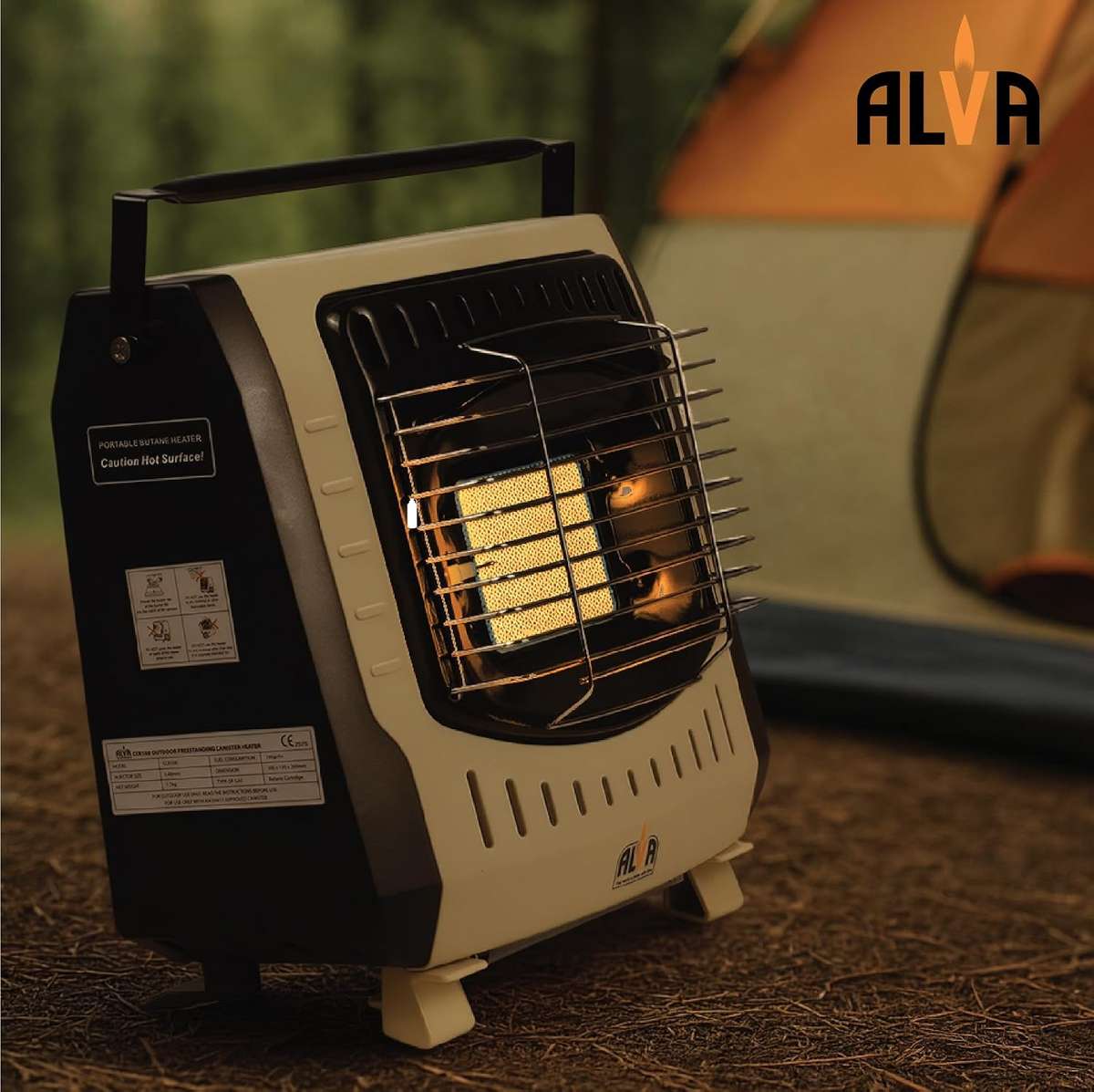ALVA Outdoor Freestanding Butane Canister Mini Camping Heater