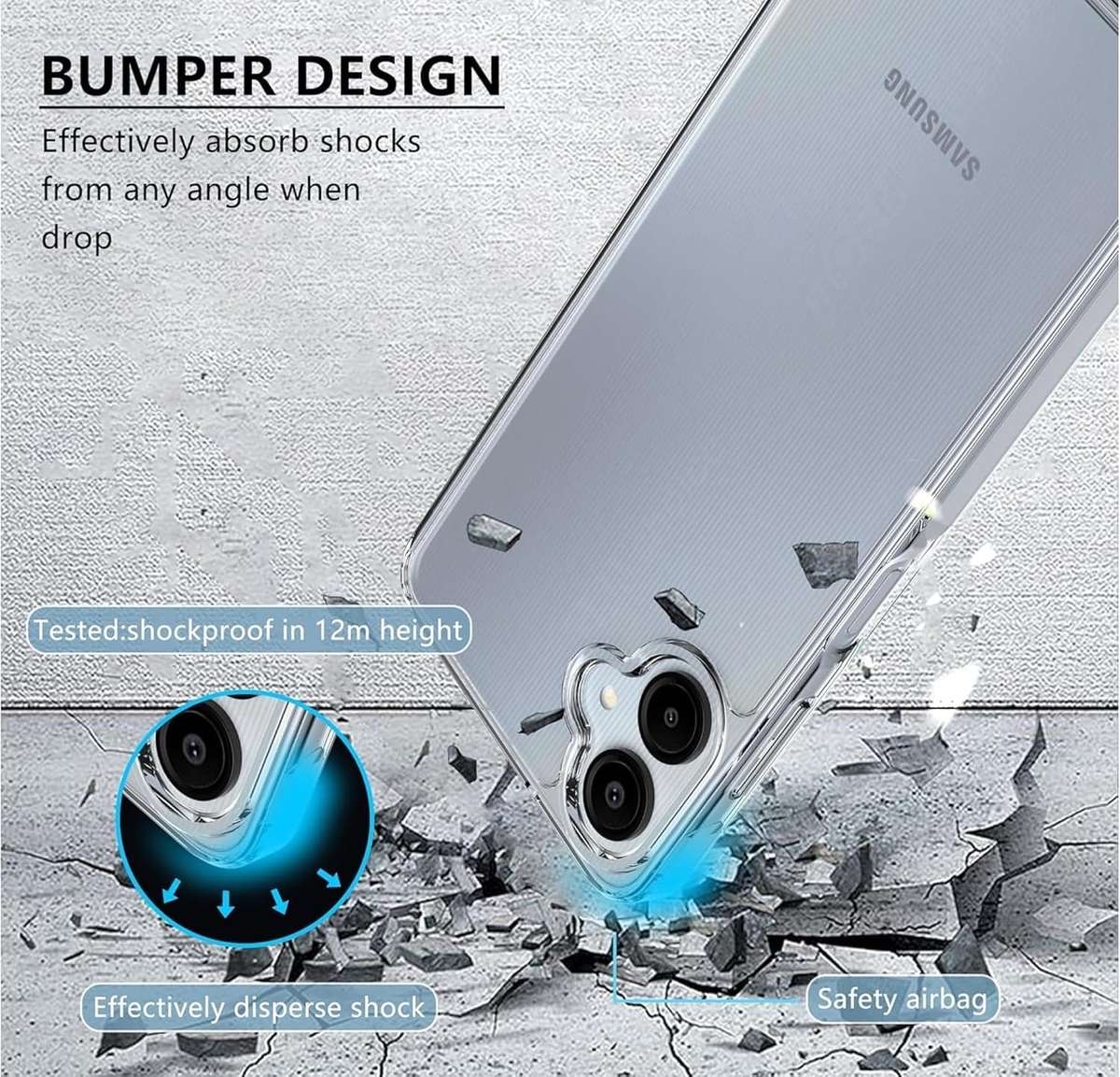 Clear Pouch Premium Phone Protection Case for Samsung Galaxy A06 Clear TPU Shockproof