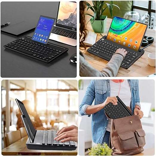 3 Channel Multi-device Wireless Bluetooth Keyboard for Smartphone/Tablet/PC - Switch between Channel