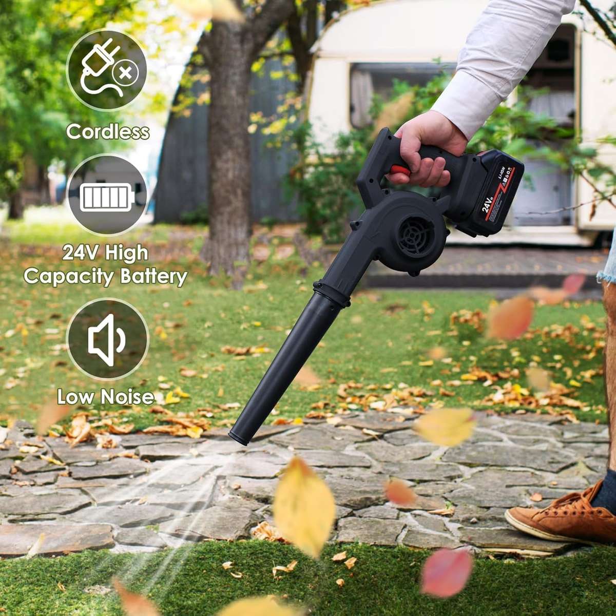 Cordless 21V Handheld Battery Powered Multi-Purpose Powerful Blower