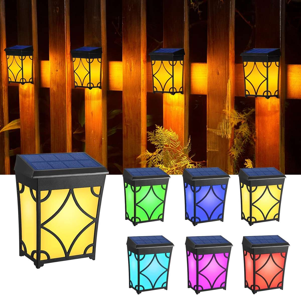 Solar RGB Crack Wall lamp