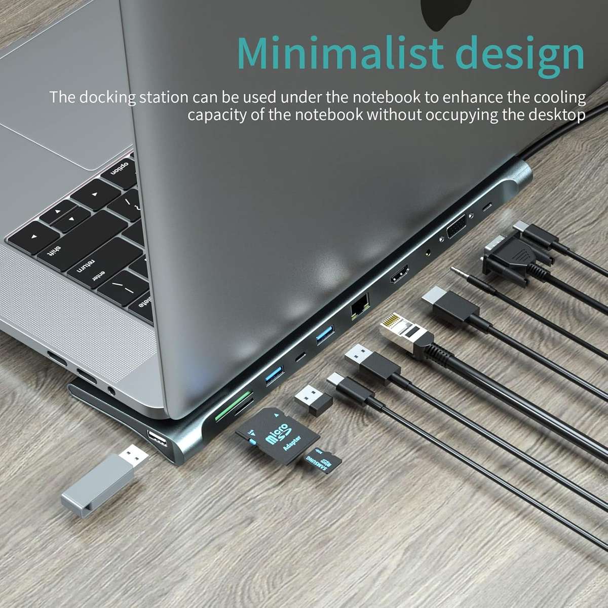 Type-C 11-in-1 HDMI Hub Adapter - USB Docking Station USB-C HUB