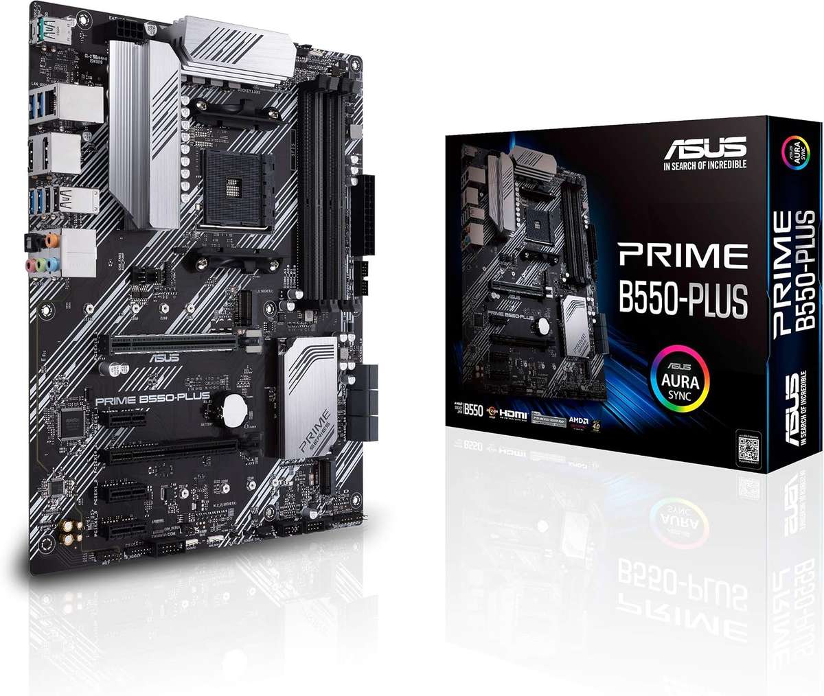 ASUS PRIME B550-PLUS AMD B550 Ryzen Socket AM4 ATX Desktop Motherboard