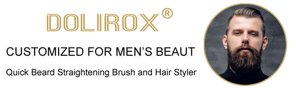 DOLIROX Beard Straightening Brush and Men Hair Styler