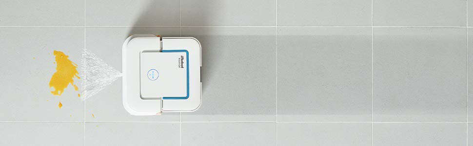 iRobot Braava Jet 240, robot mop with water spray, 3 in 1: dry, damp and wet cleaning