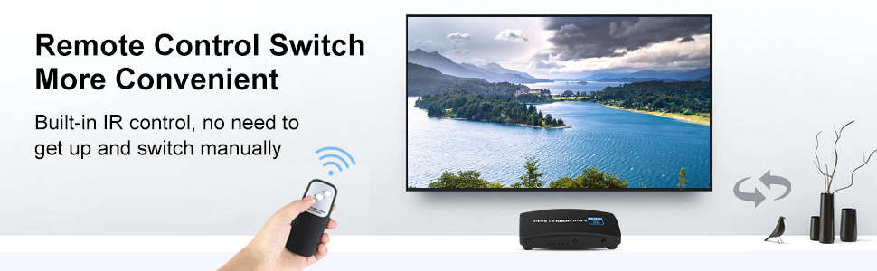 8K@60Hz HDMI 2.1 Switch, HDMI Switch 3 in 1 Out