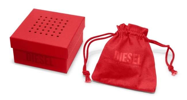 Diesel Jewels Men's Black Agate Pendant Necklace - DogTag (DX1515040)