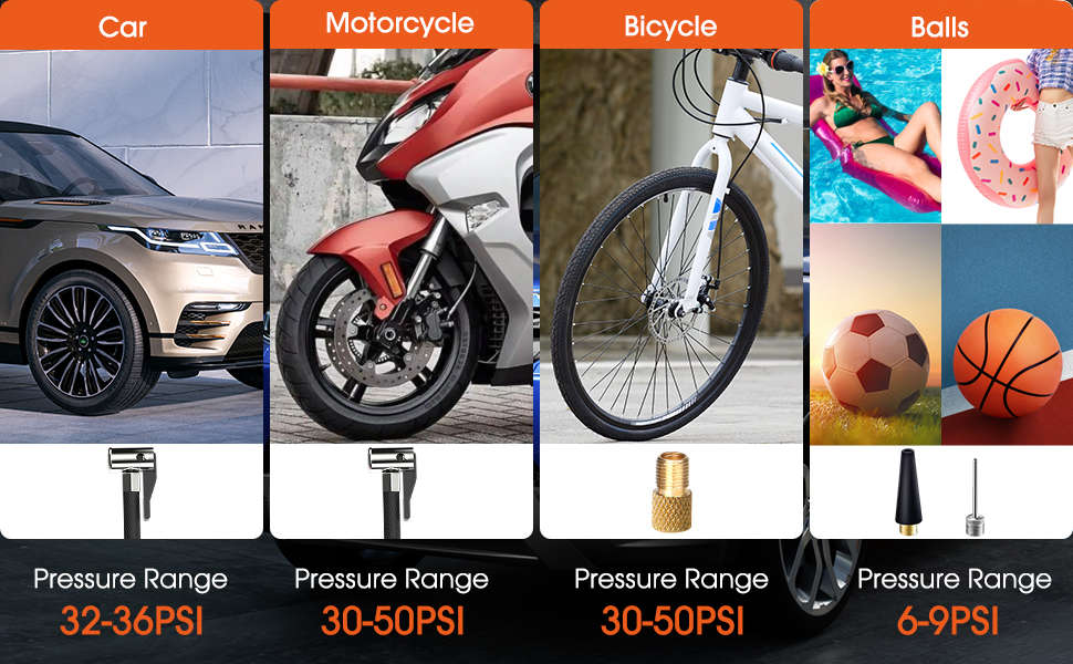 Portable Air Pump For Car Tires DC 12V Car Tire Pump With Digital Pressure Gauge LED 120 PSI 12L/min