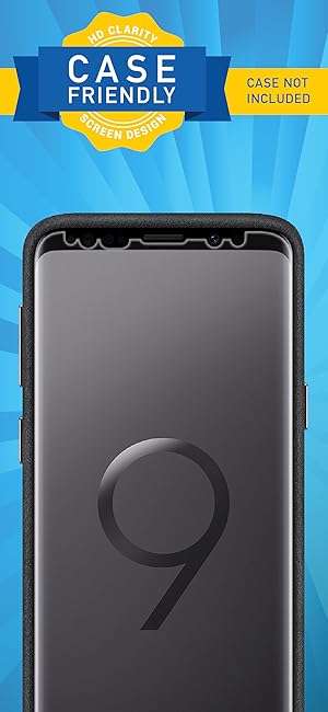 ARMORSUIT MILITARYSHIELD-Samsung Galaxy S9 Plus Screen Protector FULL EDGE coverage - Case Friendly