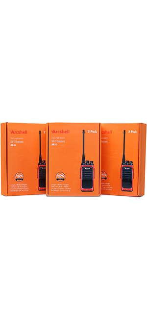 Arcshell Rechargeable Long Range Two-Way Radios with Earpiece 6 Pack Walkie Talkies UHF 400-470Mhz