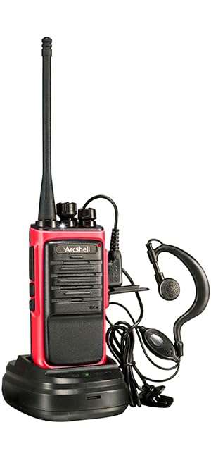 Arcshell Rechargeable Long Range Two-Way Radios with Earpiece 6 Pack Walkie Talkies UHF 400-470Mhz