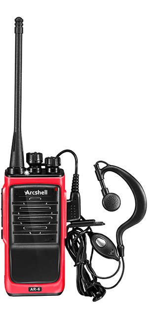 Arcshell Rechargeable Long Range Two-Way Radios with Earpiece 6 Pack Walkie Talkies UHF 400-470Mhz