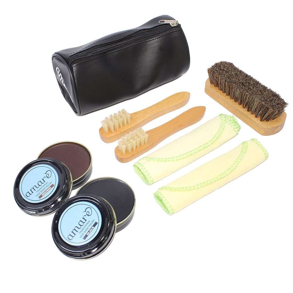 Premium Leather Shoe Care & Polish Kit  7-Piece Set