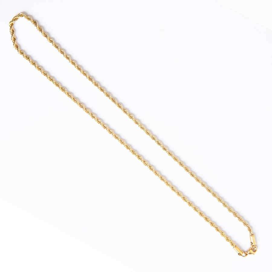20" Rope Twist Design Necklace (3mm width)