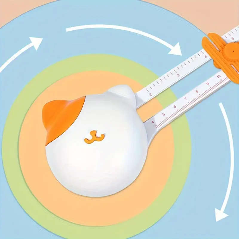 1pc Adjustable Circular Paper Cutter with Measurement Scale