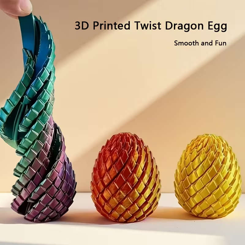 3D Printed Twisted Dragon Egg Random colour